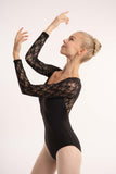 Intermezzo lace back long sleeved leotard 31588