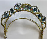 Light Blue and Gold Head Piece Tiara - Hire Only