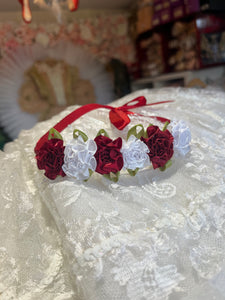 Floral bun wrap