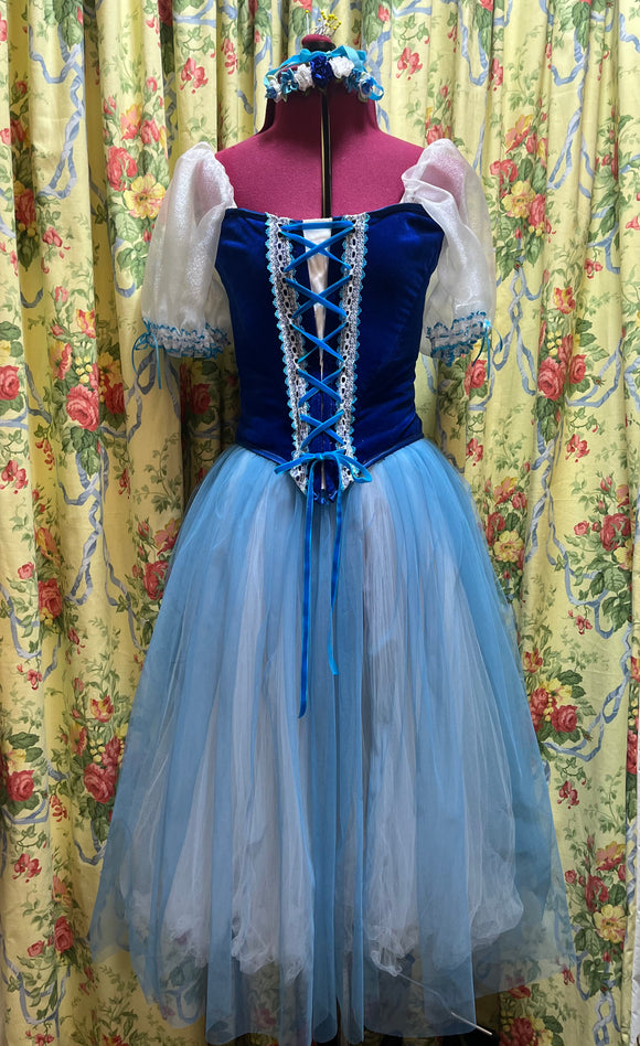 Giselle Blue peasant dress - Hire only