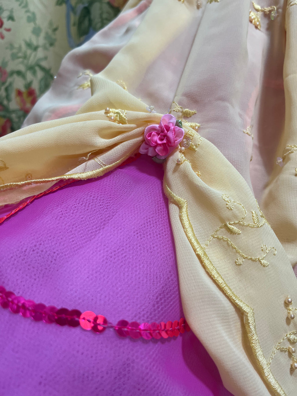 Yellow Nutcracker Party Girl, Cinderella Ugly sister dress - Hire only
