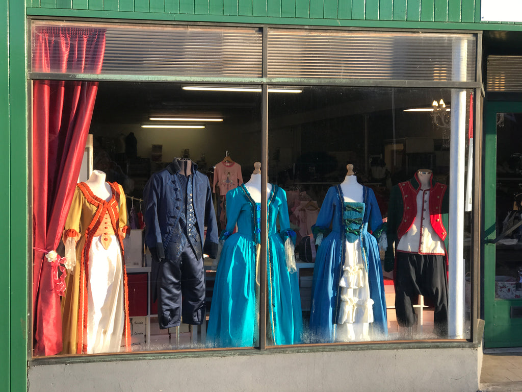 Georgian style blue stage dress - hire only