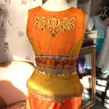 Orange Silk Arabian costume - Hire Only