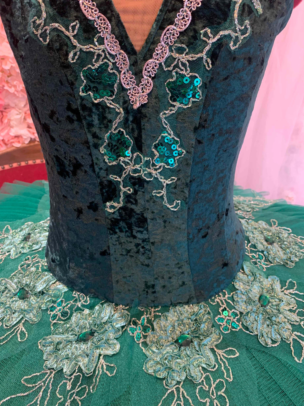 Emerald Green pancake tutu 12-14yrs - Hire only