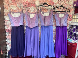 Lilac & Purple Pas de Quatre dresses - hire only